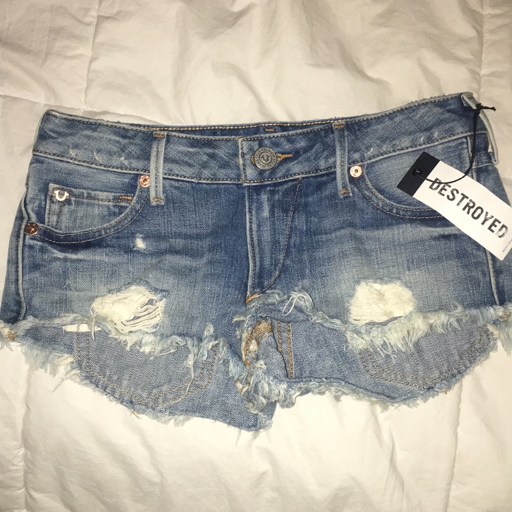 Selling size 24 True Religion jean shorts.